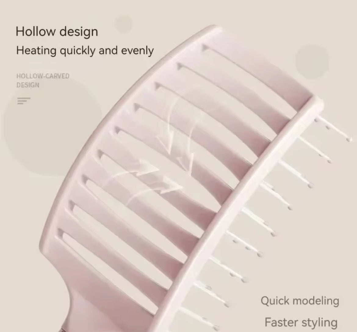 Fluffy Hair Brush, Anti-Hair Loss, Air Cushion Comb, Massage Brush for All Hair Types, Long Optical, Natural Curly Fine Hair