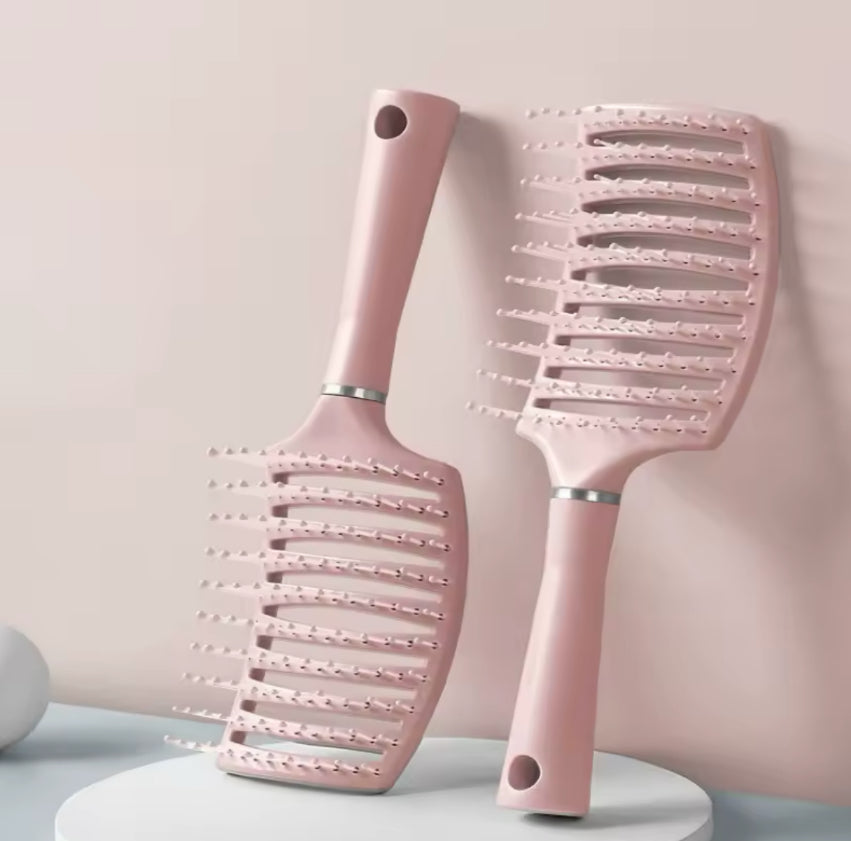 Fluffy Hair Brush, Anti-Hair Loss, Air Cushion Comb, Massage Brush for All Hair Types, Long Optical, Natural Curly Fine Hair